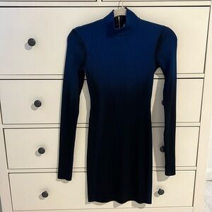 Cotton Citizen Long-Sleeve Dress- Blue- Small